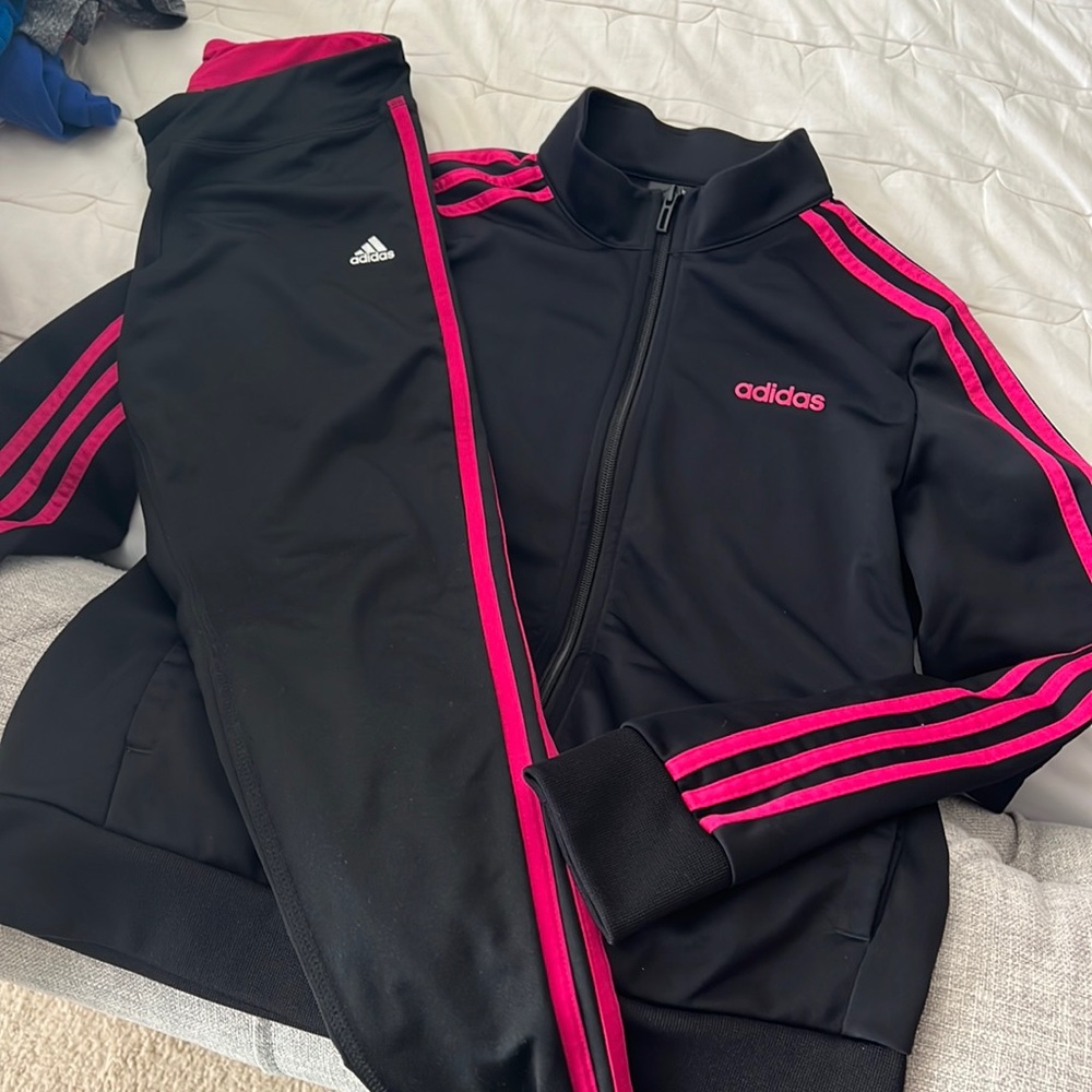 Women’s Adidas matching track jacket and legging style pants